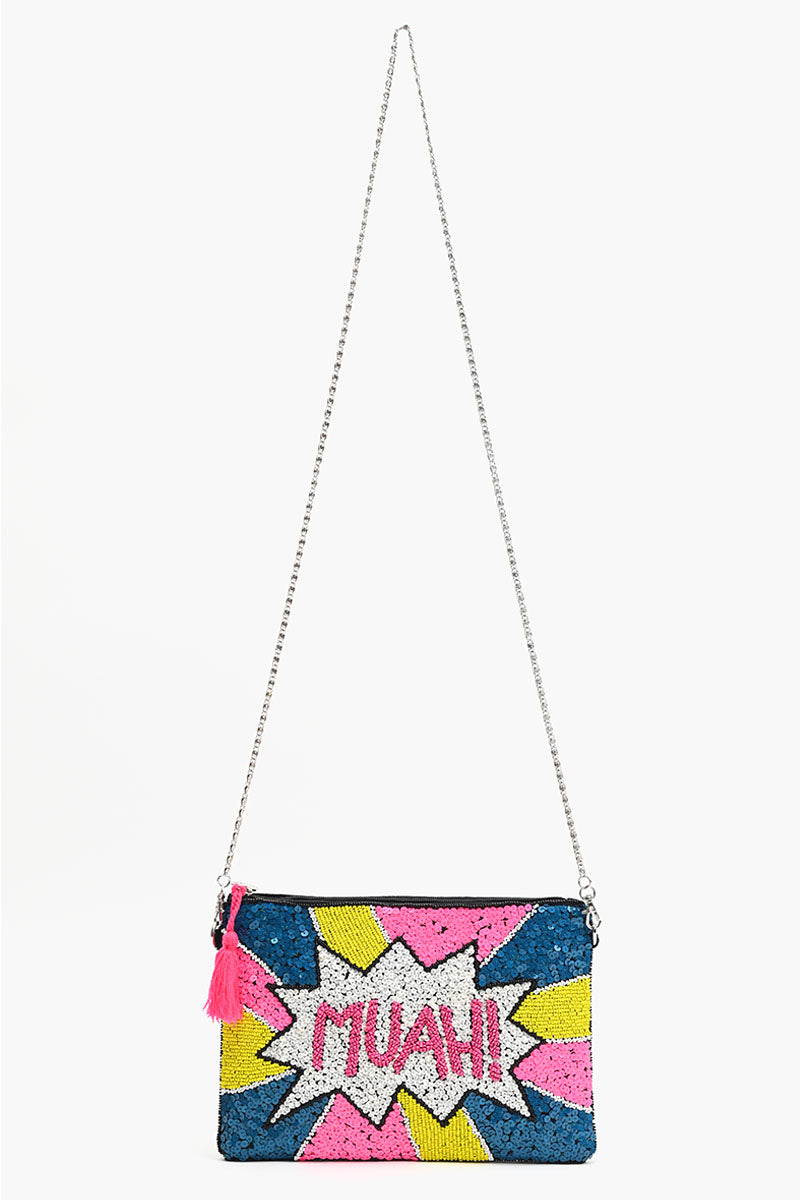 Muah Embellished Clutch | America & Beyond