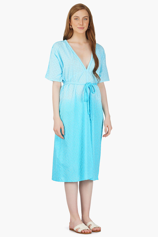 Frances Ombre Embroidered Dress