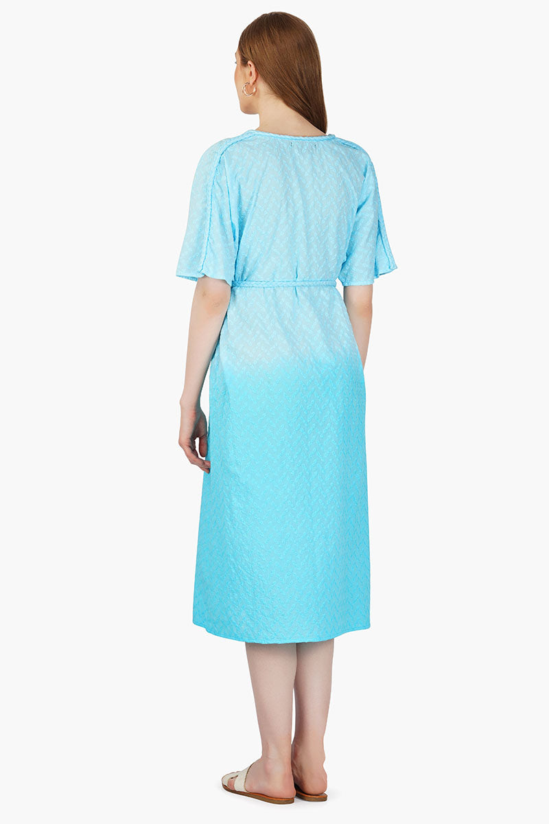 Frances Ombre Embroidered Dress