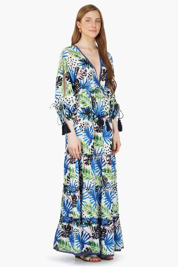 Eva Forest Printed Maxi Dress