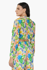 Dorothy Printed Wrap Shirt