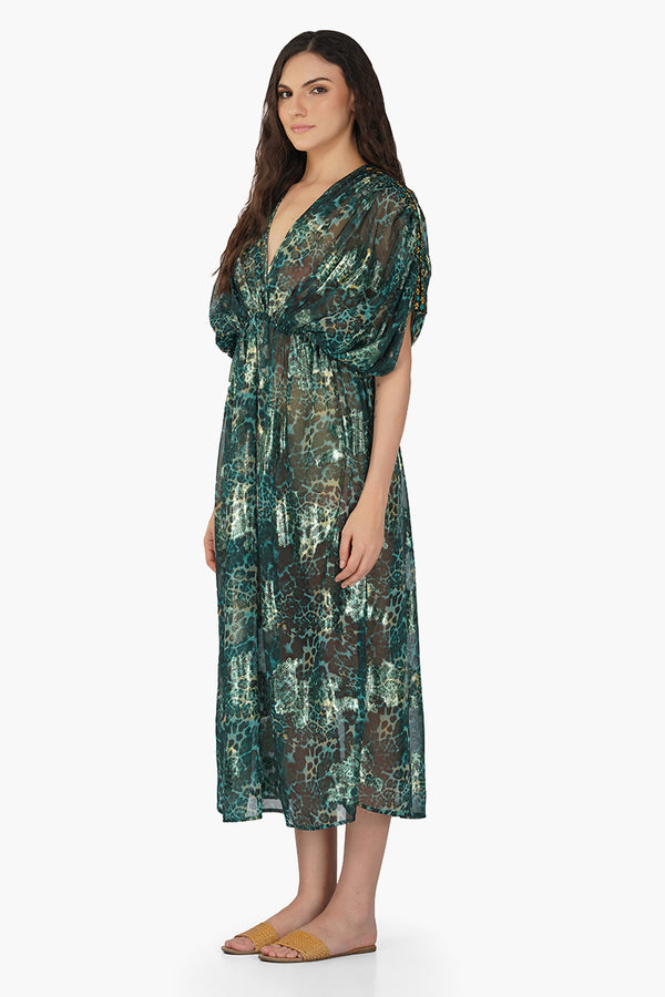 Set of 6 Nevada Tiger Lurex Beach Cover Up One Dress (S,M,L)