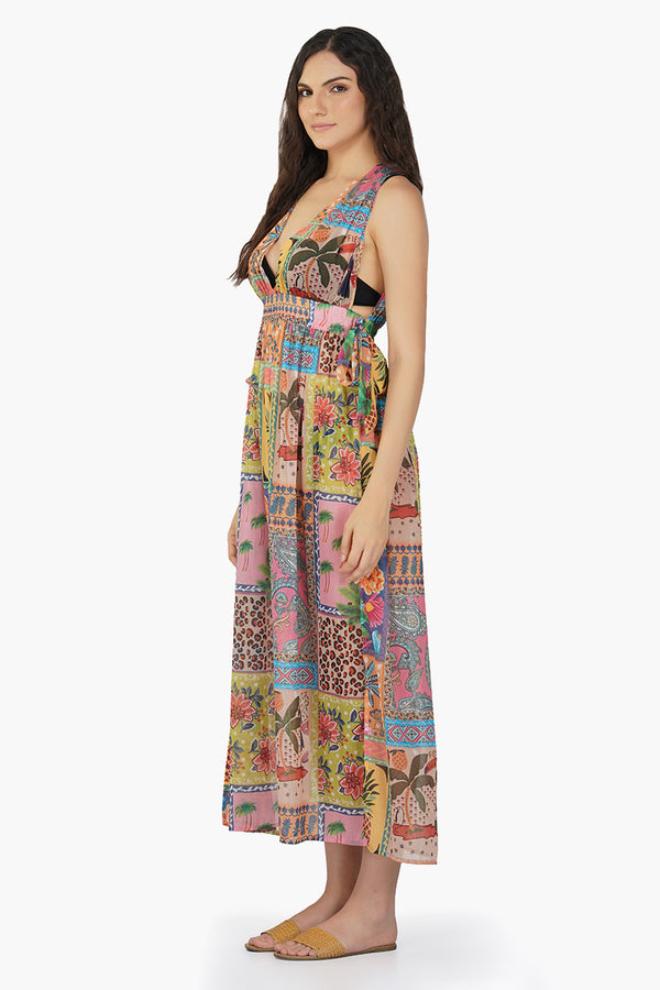 Macaw Pineapple Cover Up Dress