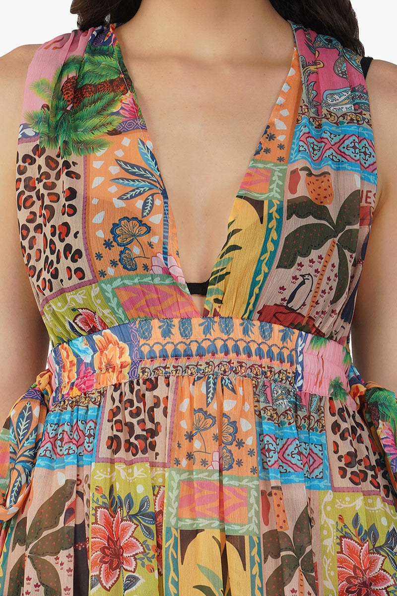 Macaw Pineapple Cover Up Dress