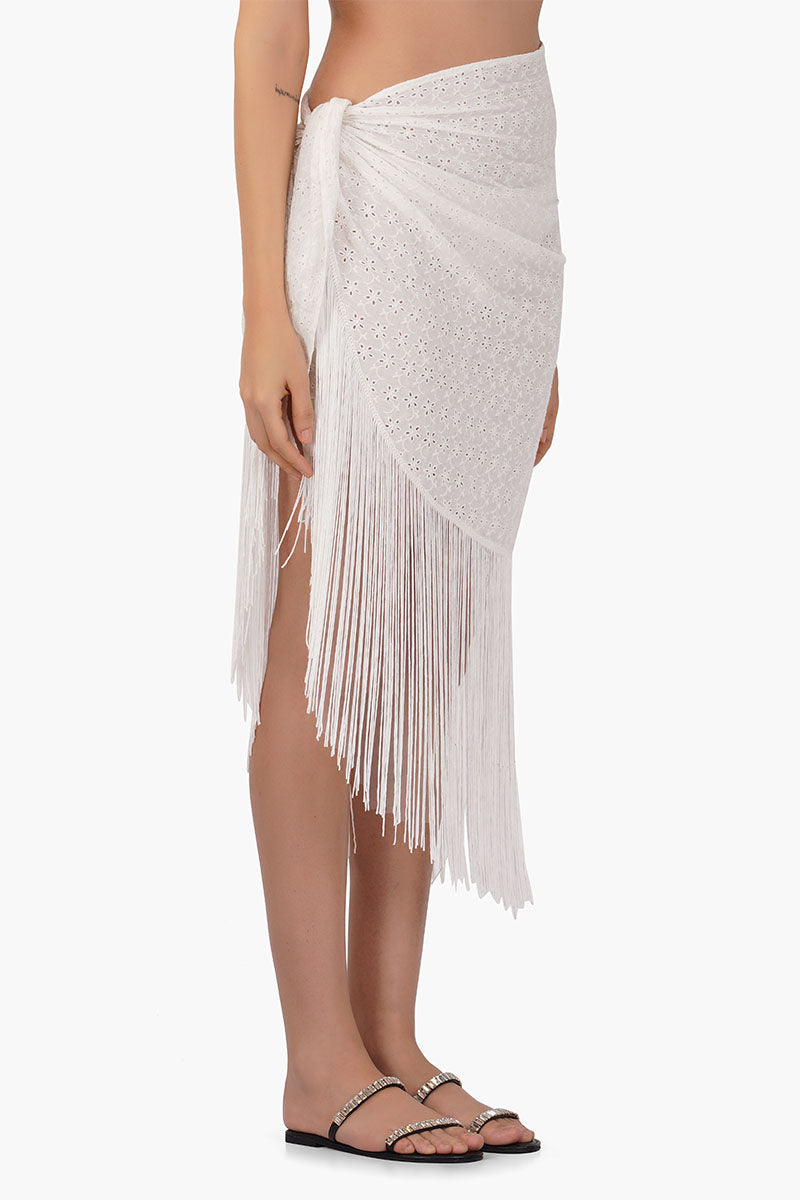 Pollo Fringe Wrap Skirt