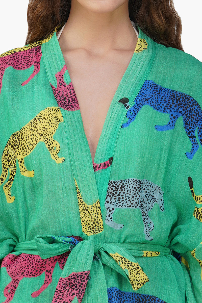 Artistic Cheetah Green Cover Up