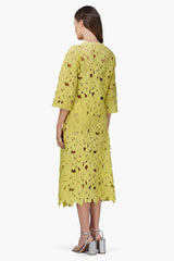 Fall For Neon Floral Lace Cover Up Dress