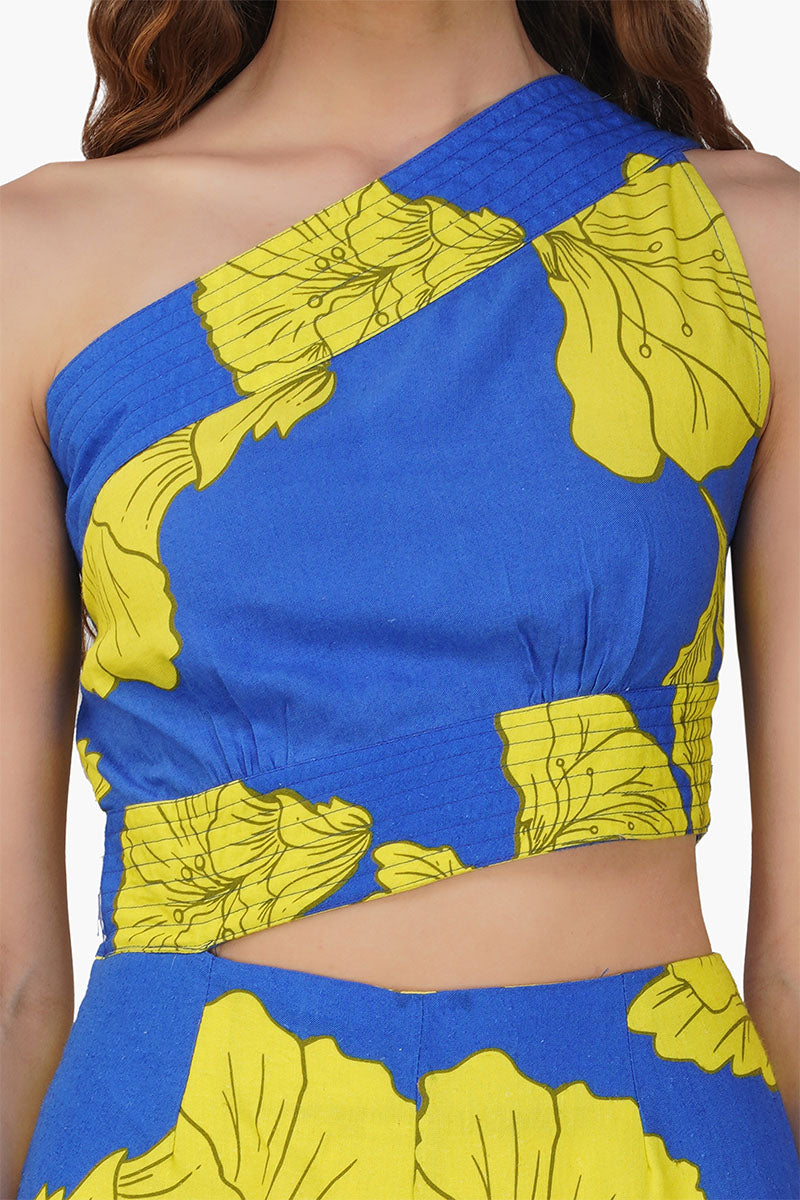 Yellow Daze Printed Jumpsuit