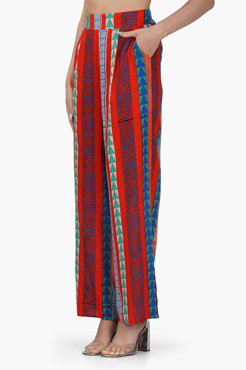Ruby Aztec Printed Stripe Pant