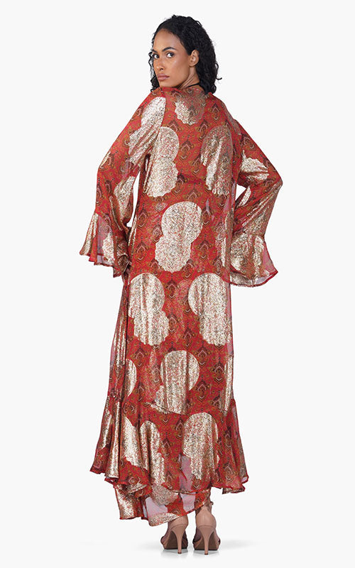 Omnia  Lurex Frill Cover Up