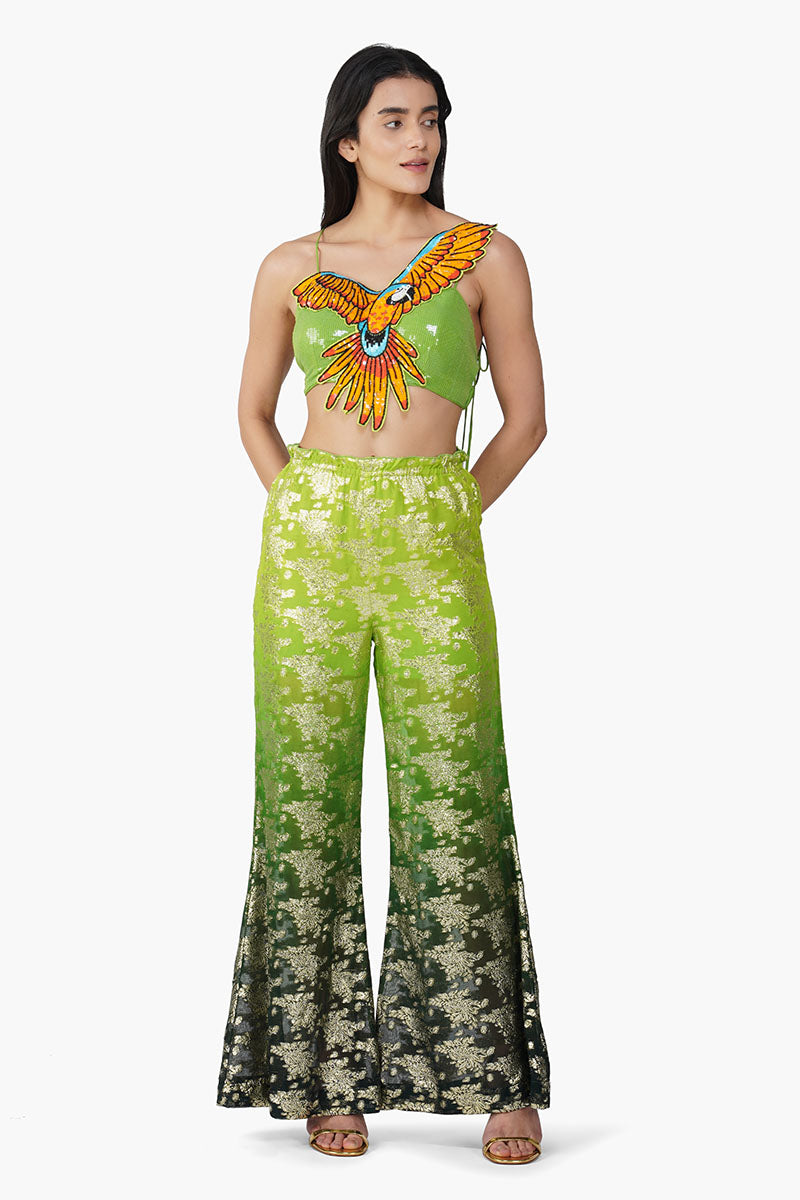 Flying Macaw Embellished Top