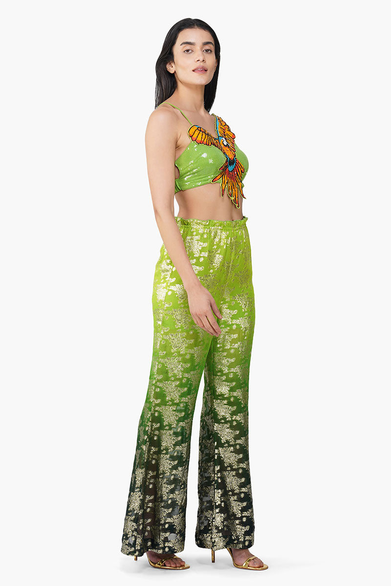 Flying Macaw Embellished Top
