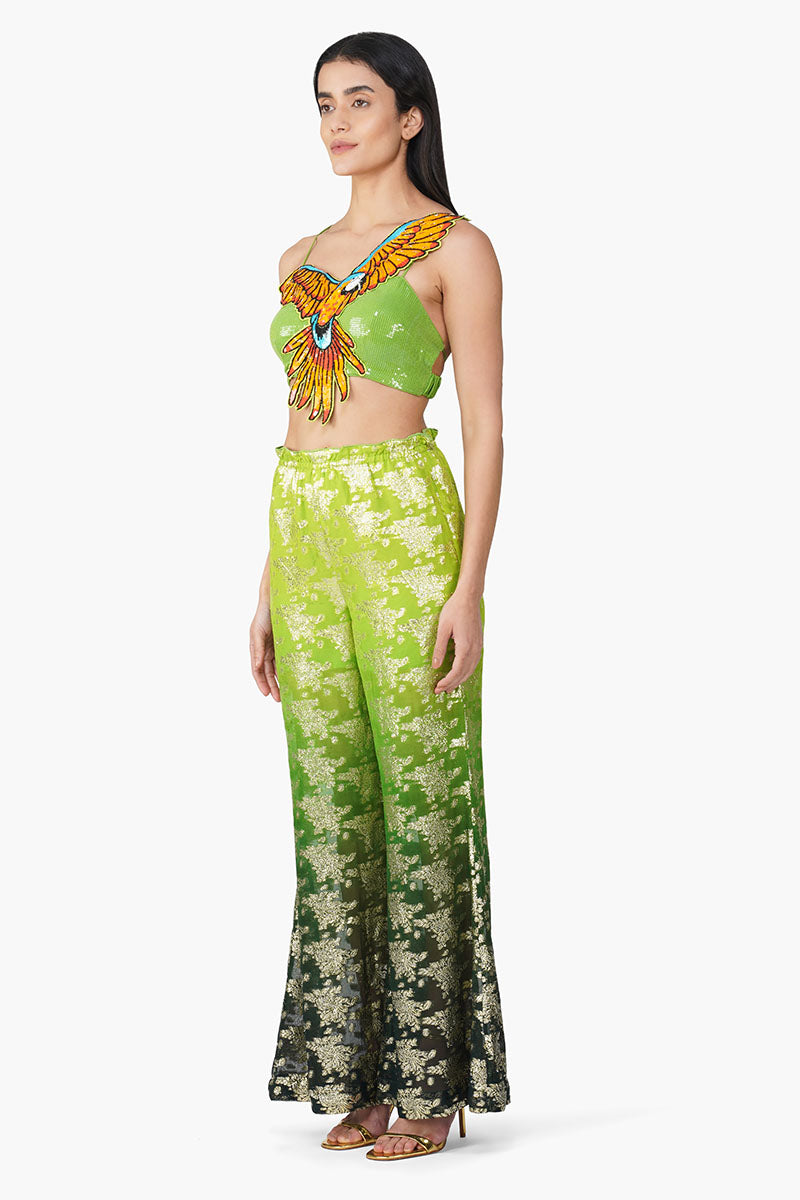 Flying Macaw Embellished Top