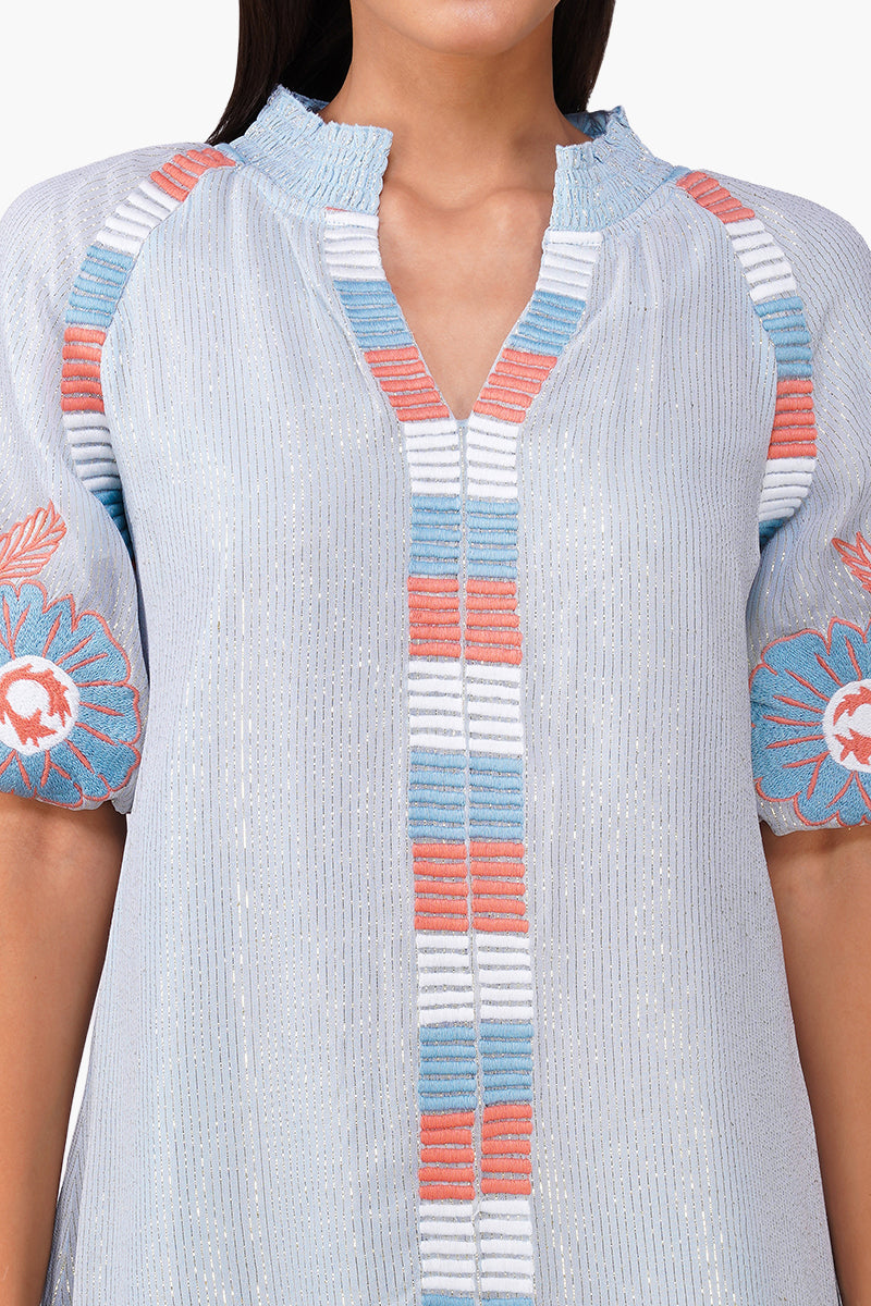 Iced Bloom Floral Emboidered Dress