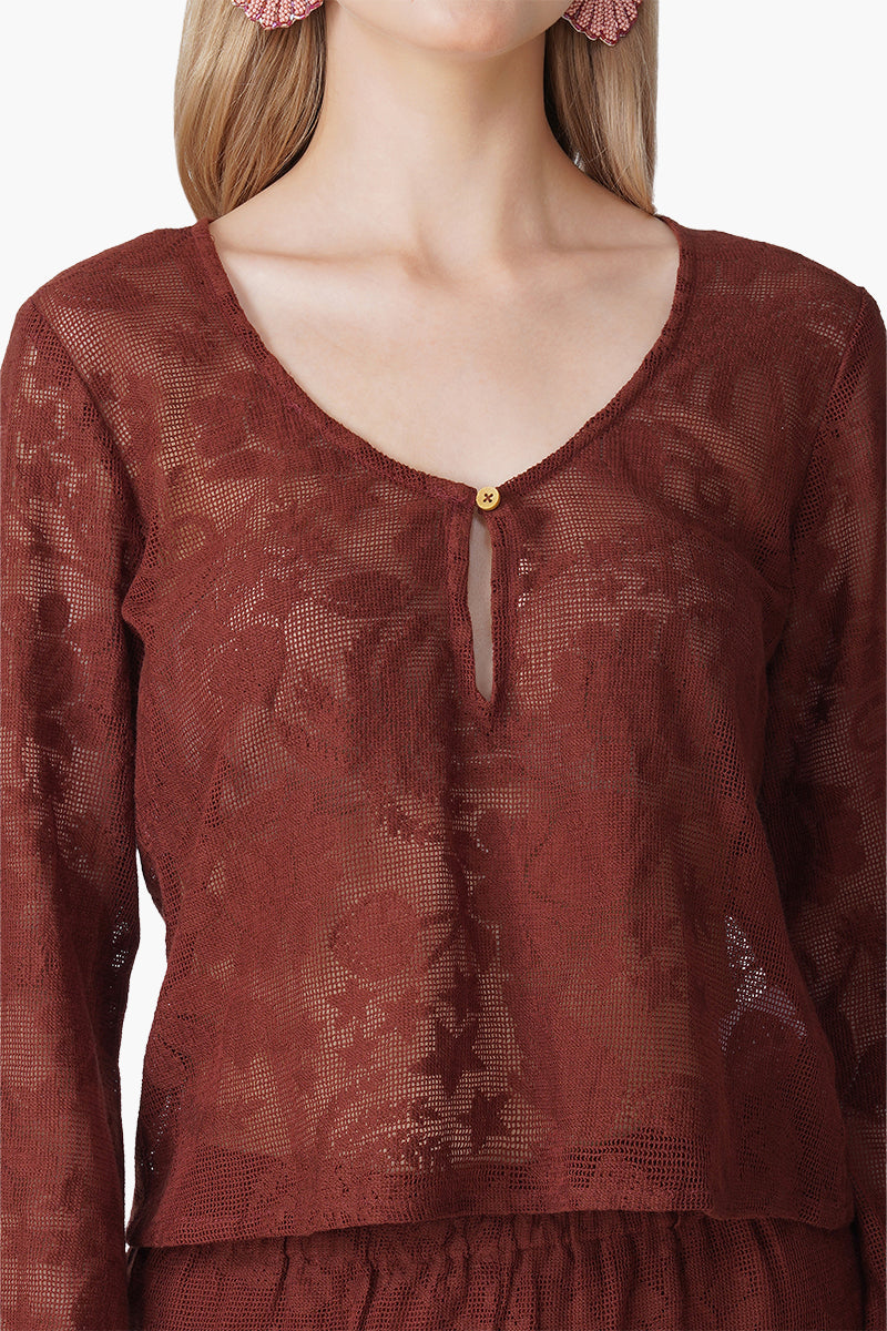Autumn Clay Cover Up Top