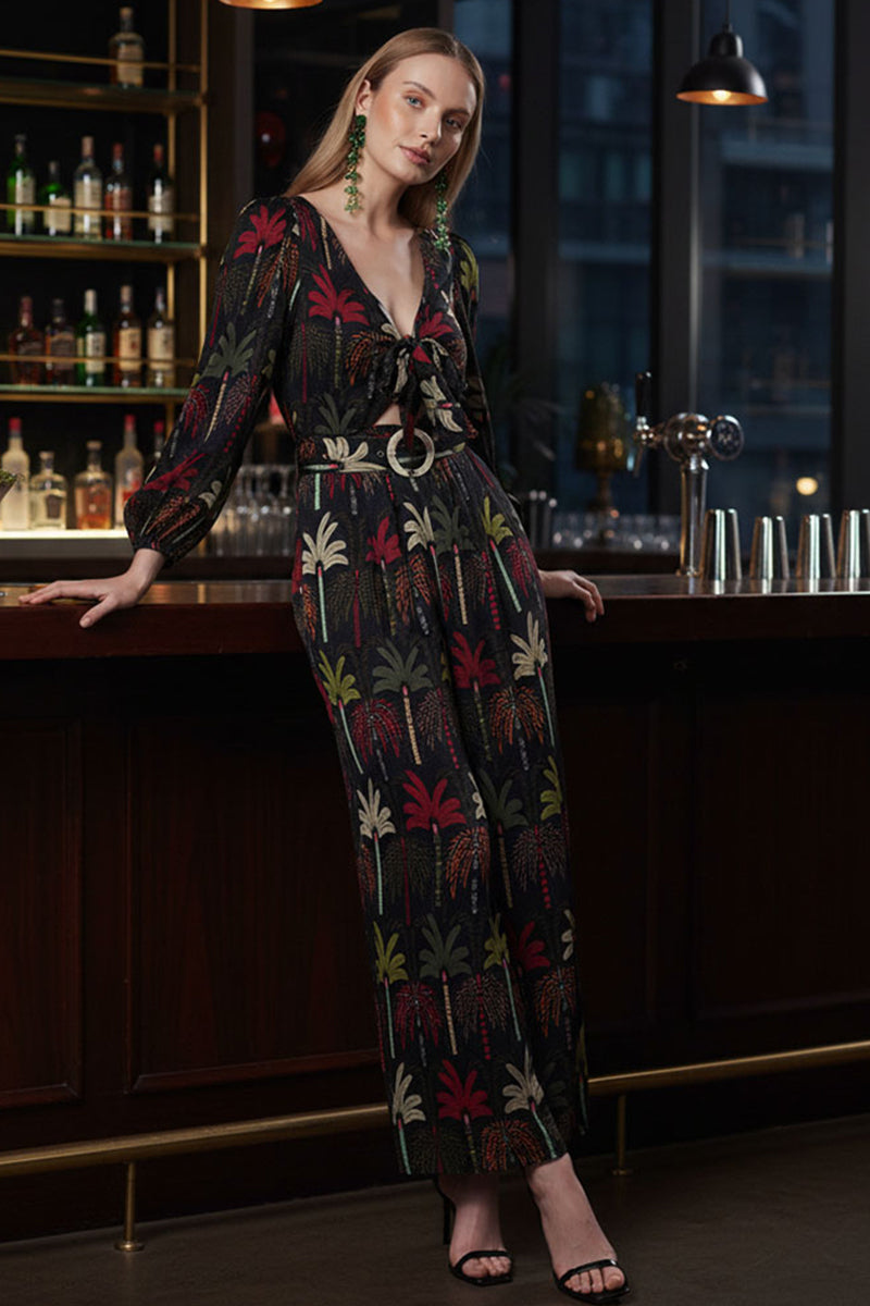 Multi Palm Rush Printed Jumpsuit
