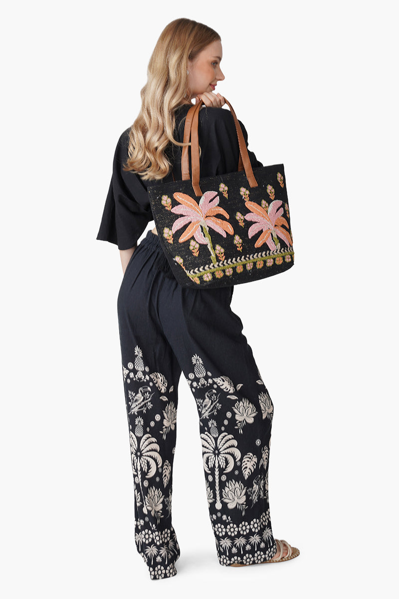 Black And White Threadwork Blouse