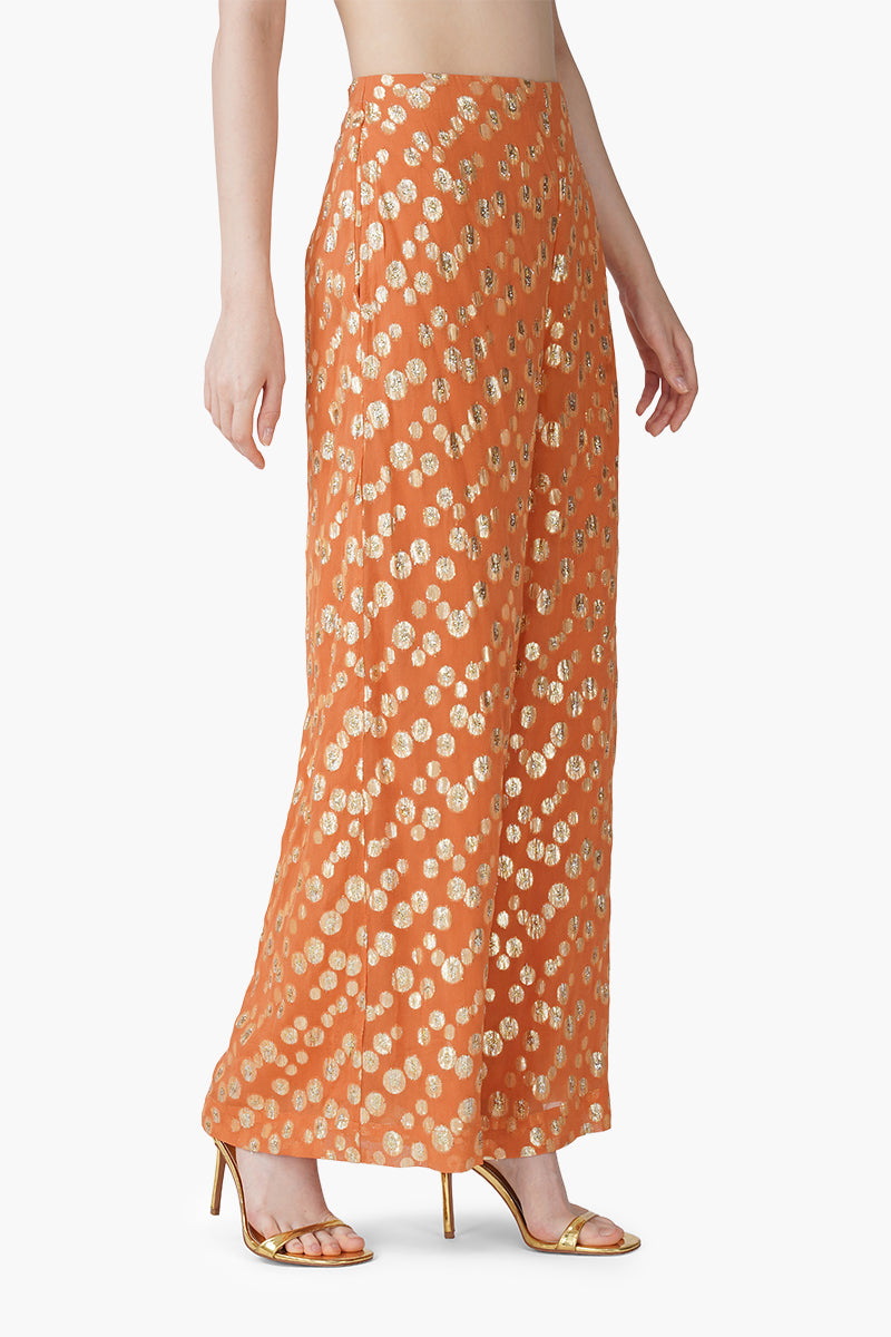 Tangerine Shine Luxe Evening Pants