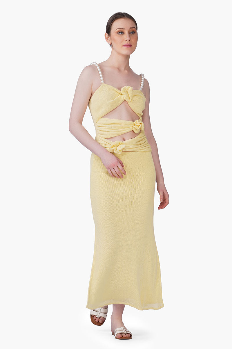 Butter Mesh Knotted Bodycon Dress | view 2