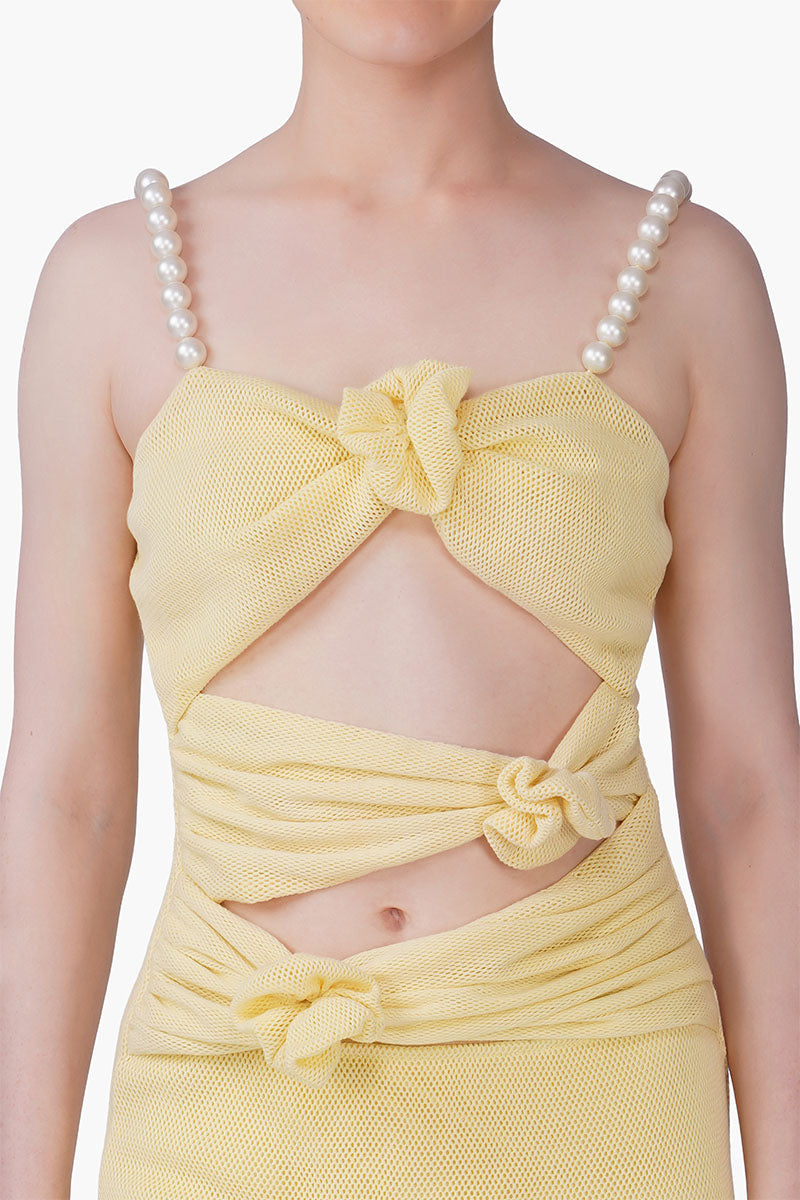 Butter Mesh Knotted Bodycon Dress | View 6