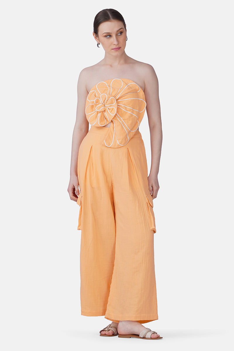 Peach Swirl Sculpted Top