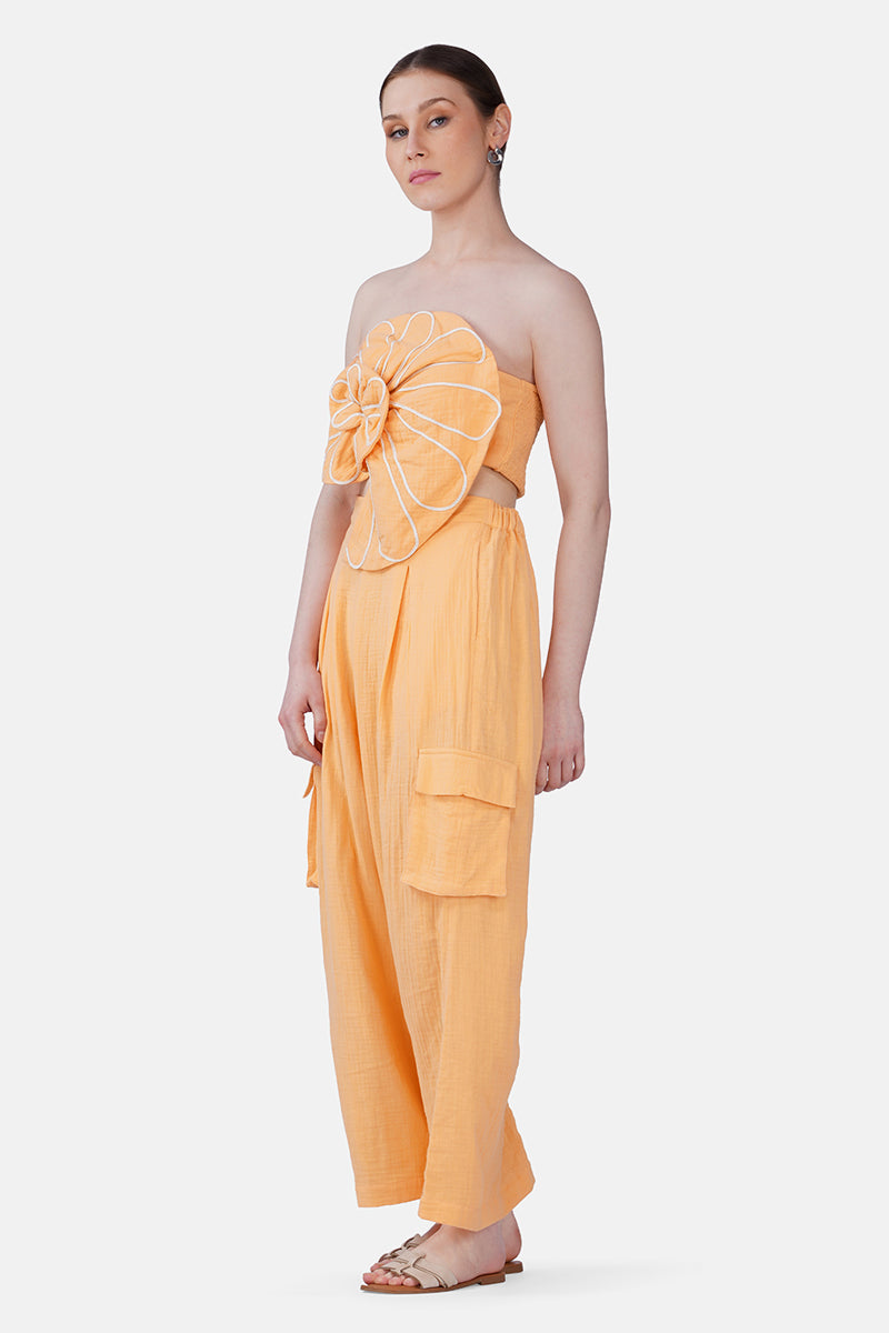 Peach Swirl Sculpted Top