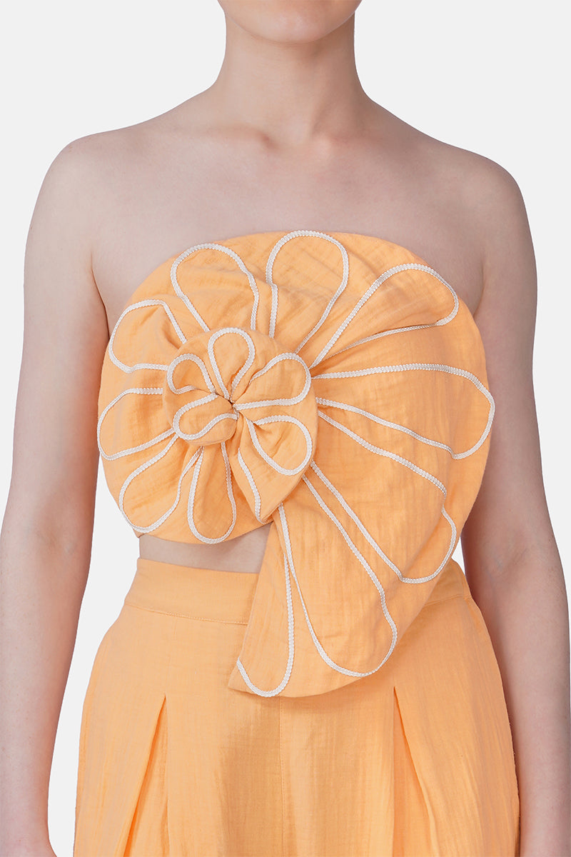 Peach Swirl Sculpted Top