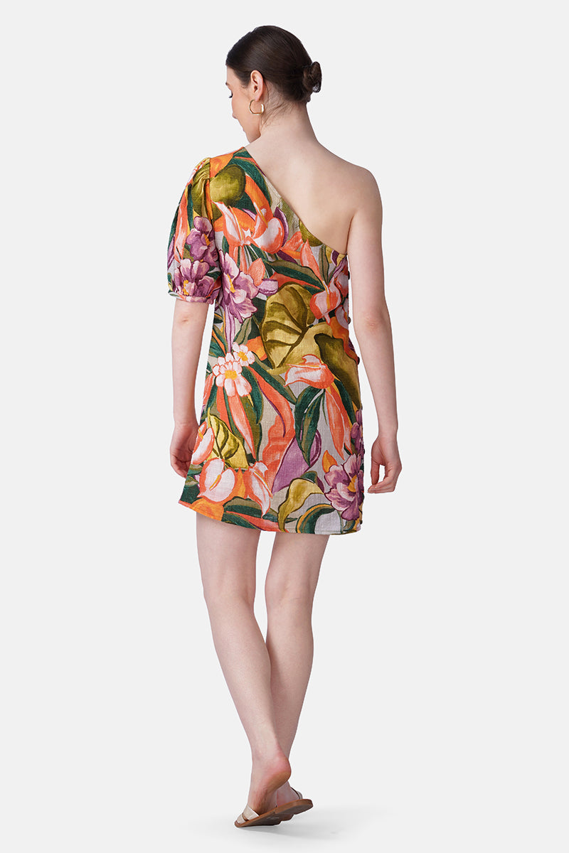 Multi Heaven Farm Printed One Shoulder Dress | View 5