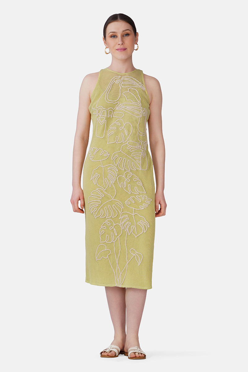 Neon Tucan Curve Toucan Bodycon Dress L Neon Tucan Curve Toucan Bodycon Dress L