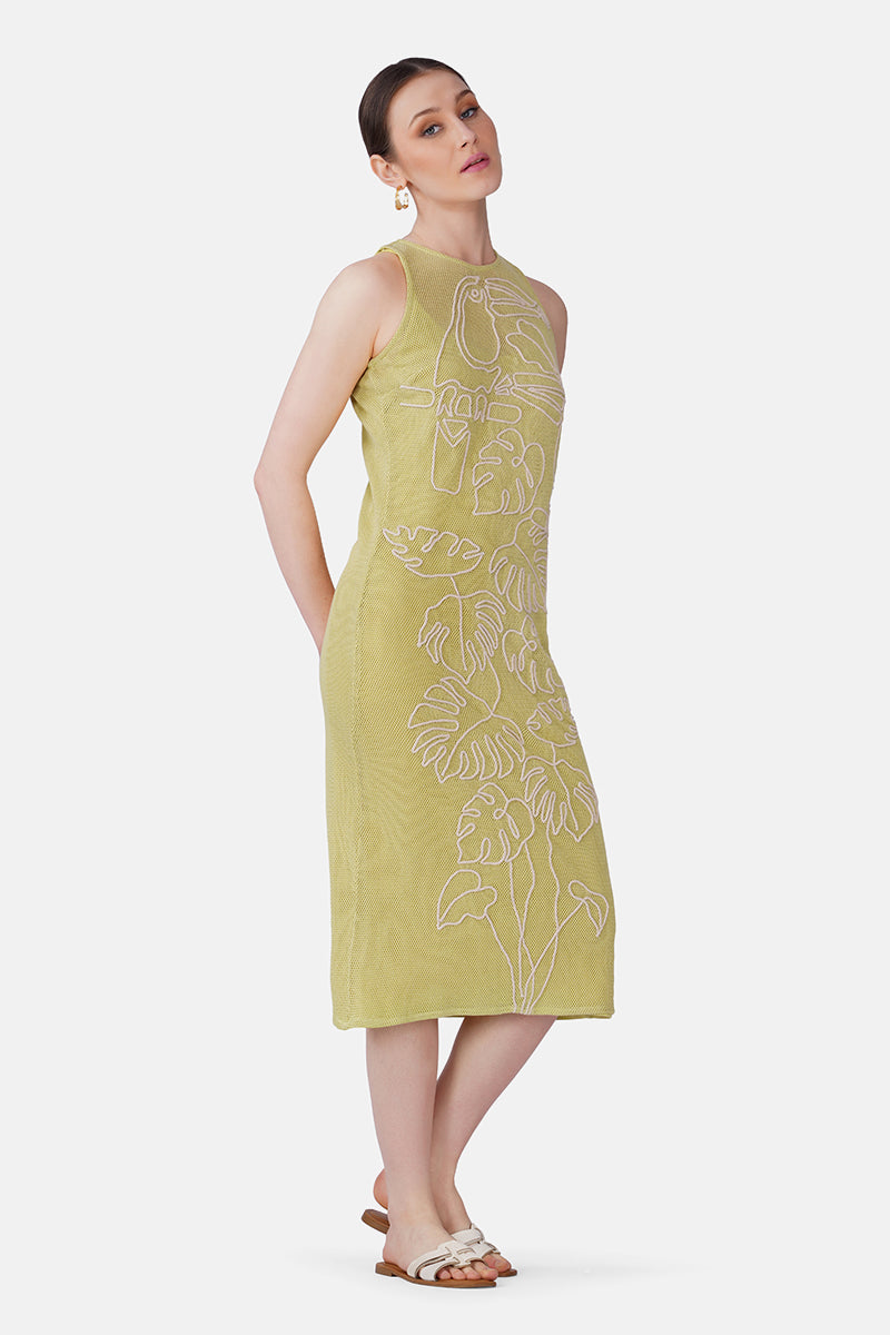 Neon Tucan Curve Toucan Bodycon Dress L Neon Tucan Curve Toucan Bodycon Dress L