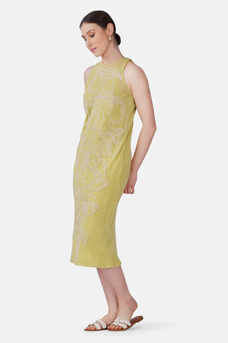 Neon Tucan Curve Toucan Bodycon Dress L Neon Tucan Curve Toucan Bodycon Dress L