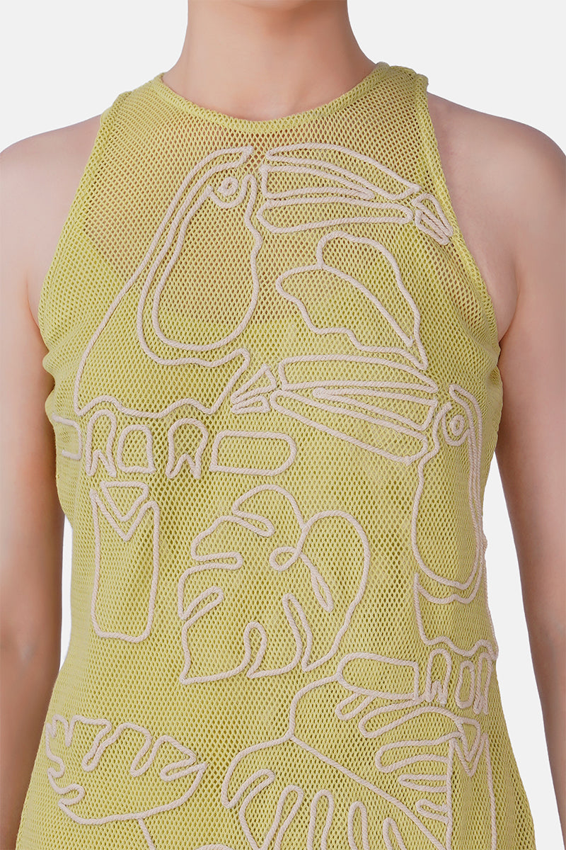 neon tank top dress Neon Glow Worm Tank Dress