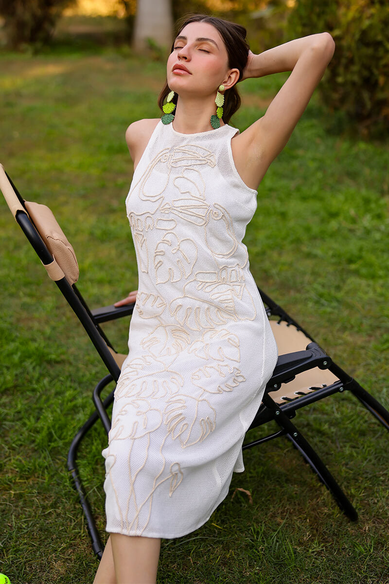 Elegance Twined Dori Toucan Bodycon Dress | view 1