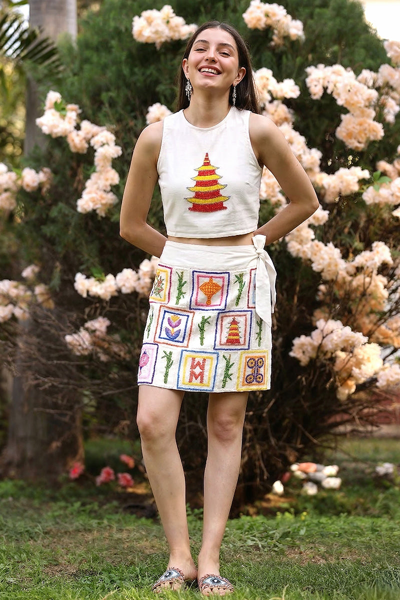 Mahjong Muse Embellished Skirt | view 1