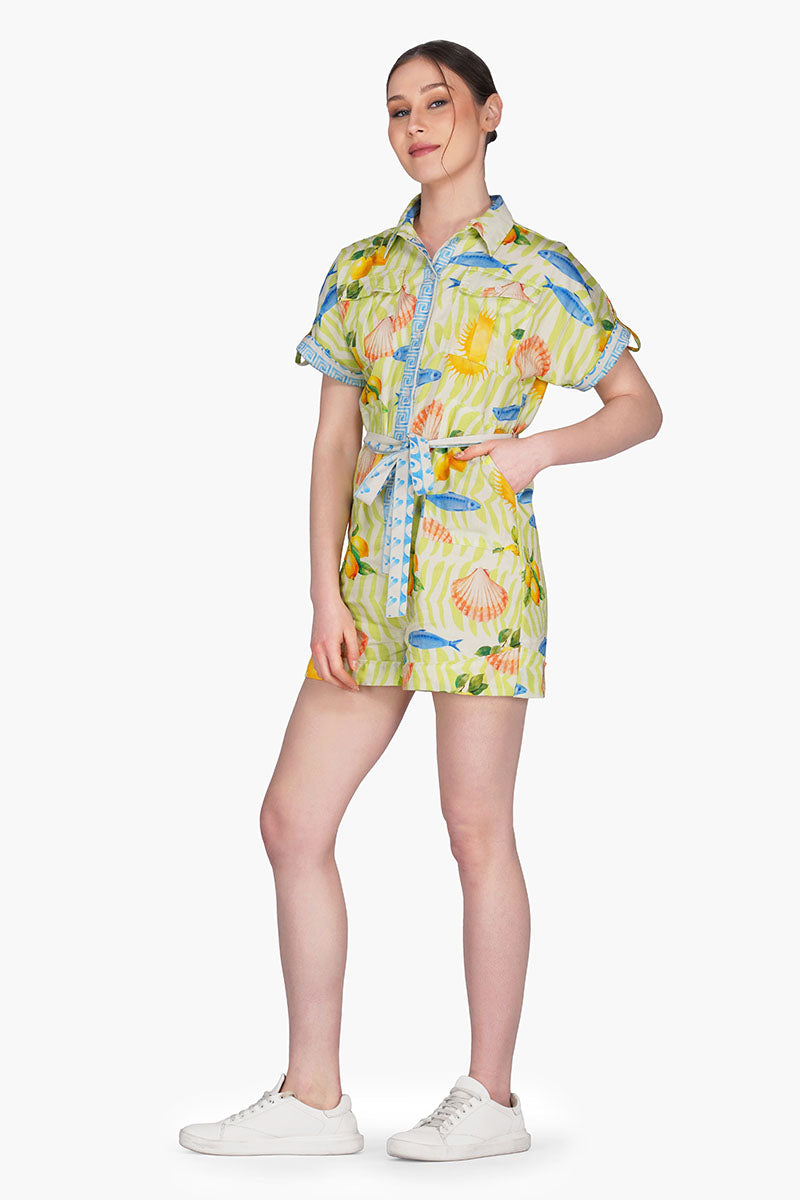 Fish Shell Sunshine Playsuit