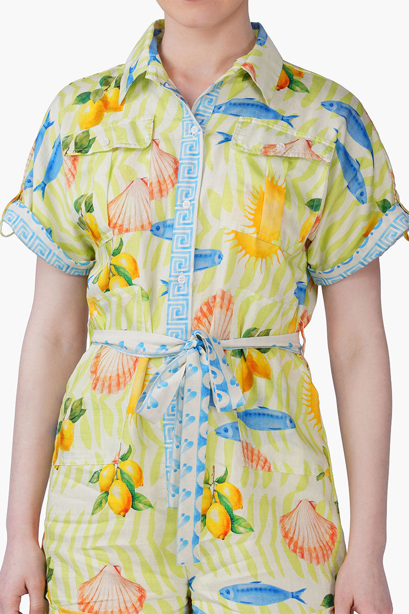 Fish Shell Sunshine Playsuit