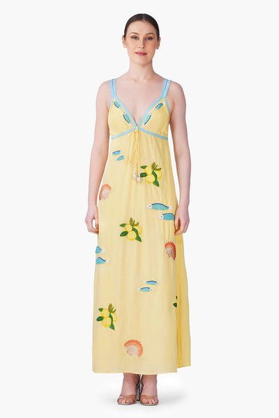 Sardine Citrus Embroidered Dress | America & Beyond