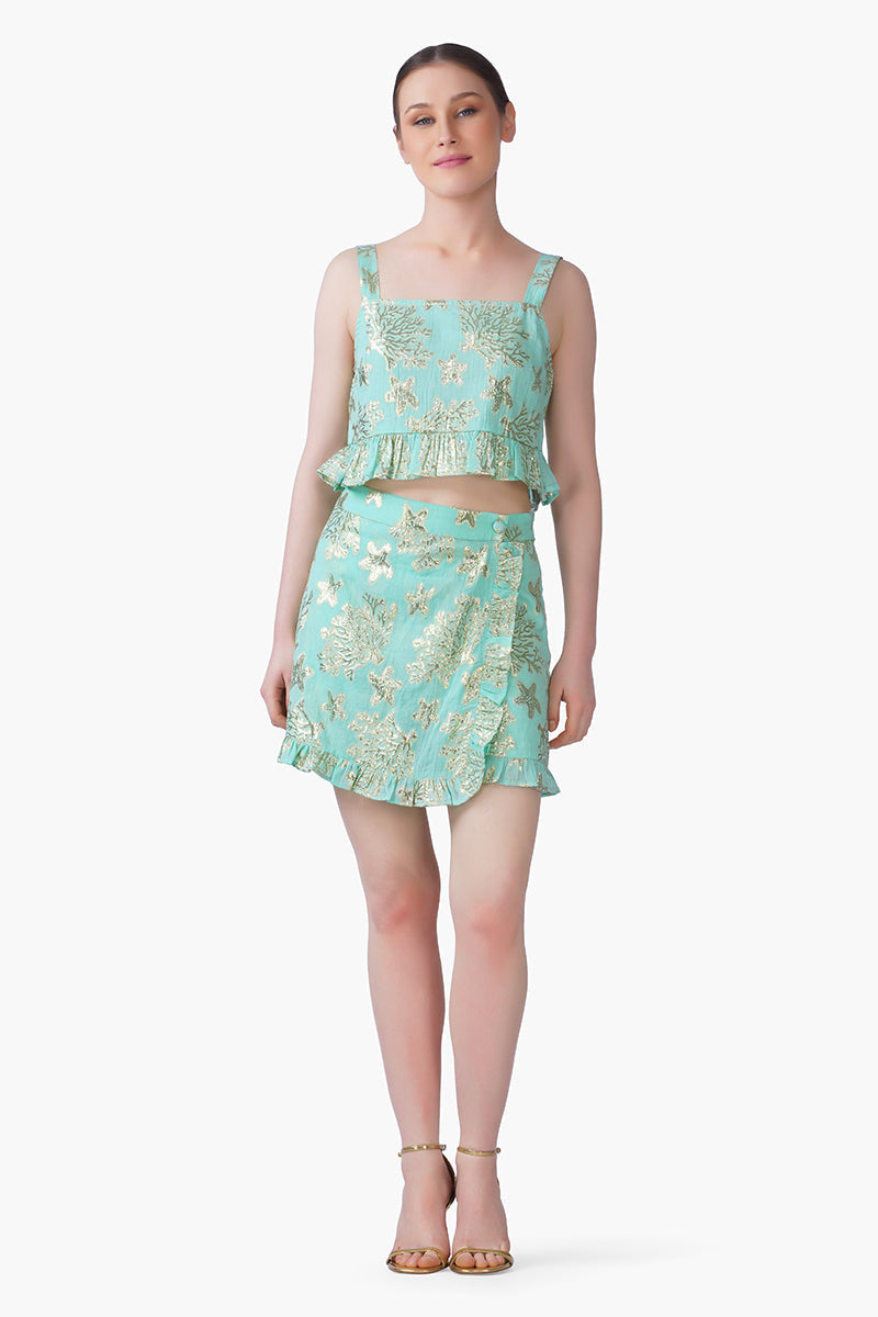 Blue Coastal Lurex Top | view 2