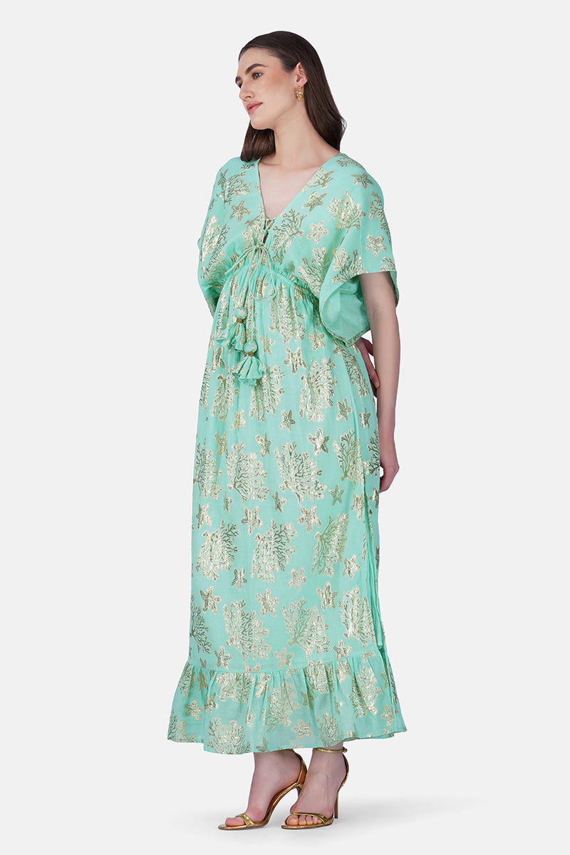 Blue Coastal Lurex Dress
