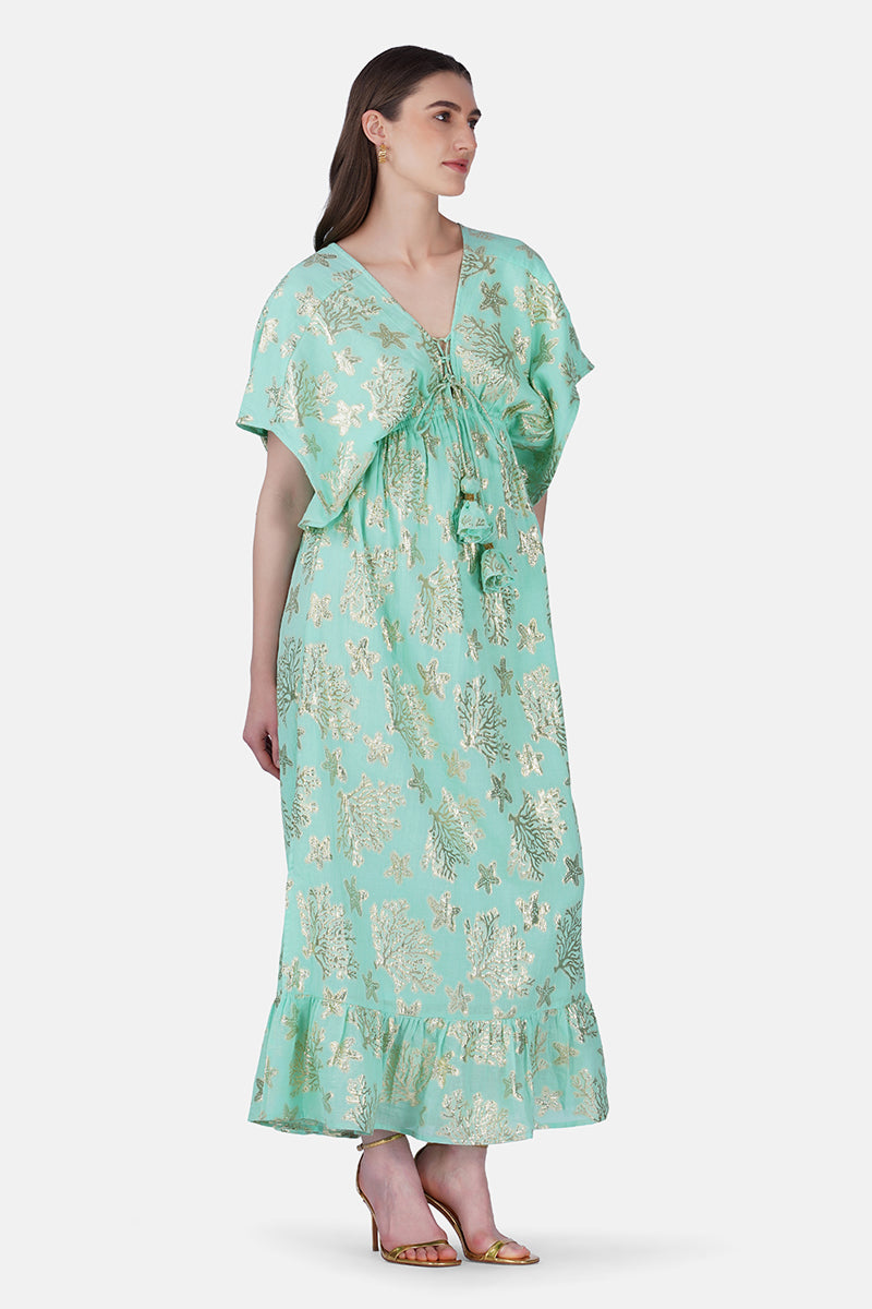 Blue Coastal Lurex Dress