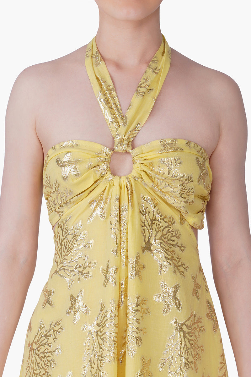 Sunlit Sea Coastal Lurex Dress