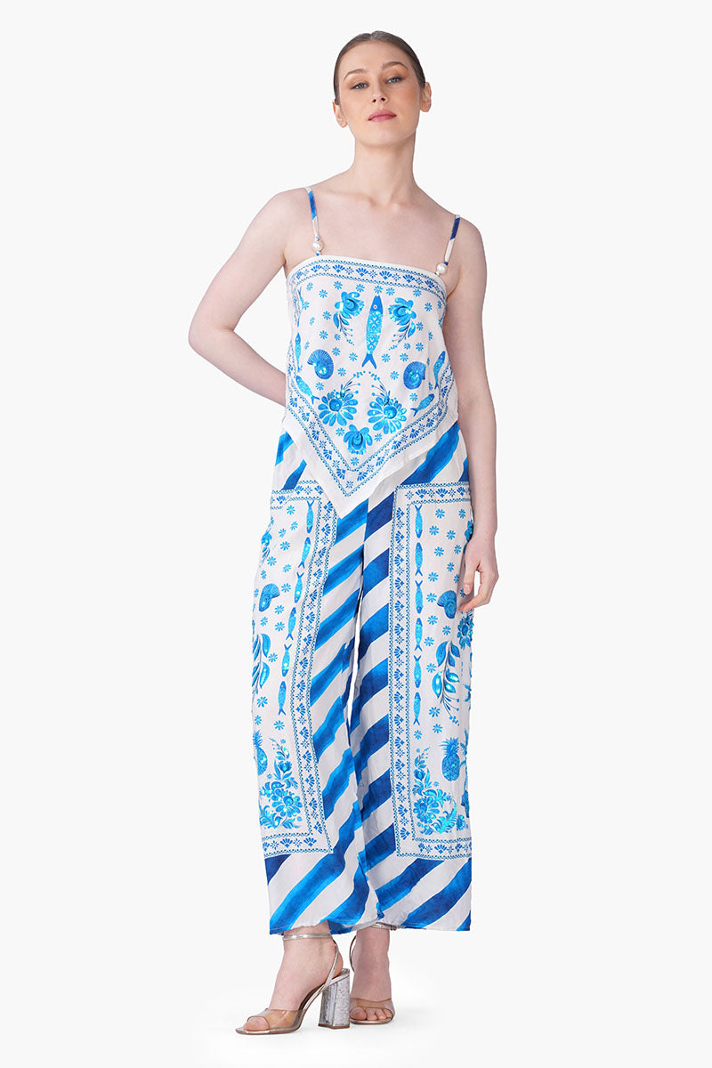 Porcelain Tide Fish Embellished Hankey Top | view 2