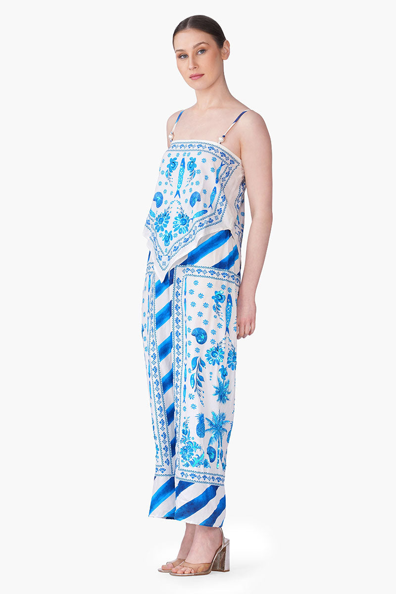 Porcelain Tide Fish Embellished Hankey Top