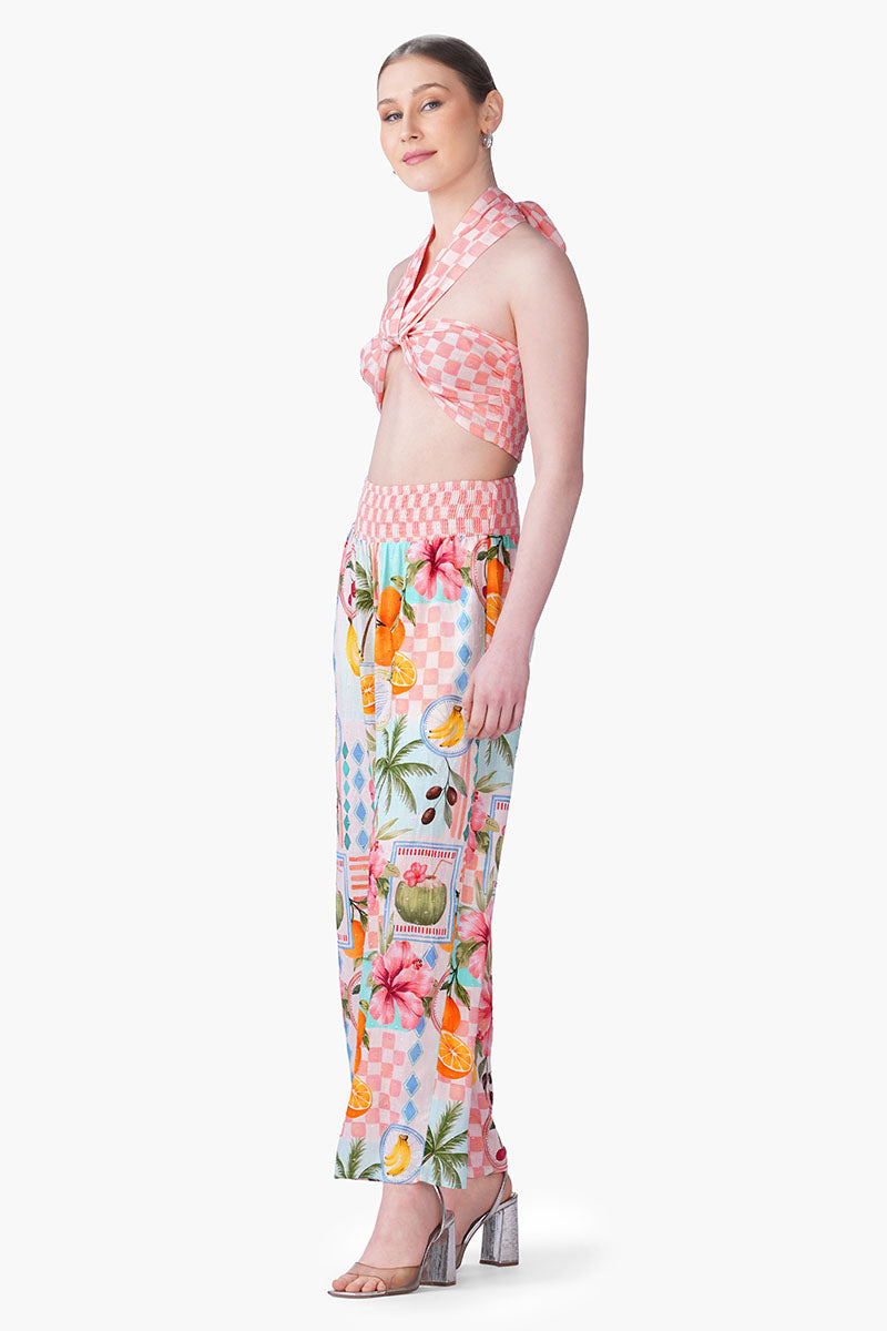 Hibiscus Fruit Print Summer Bralette