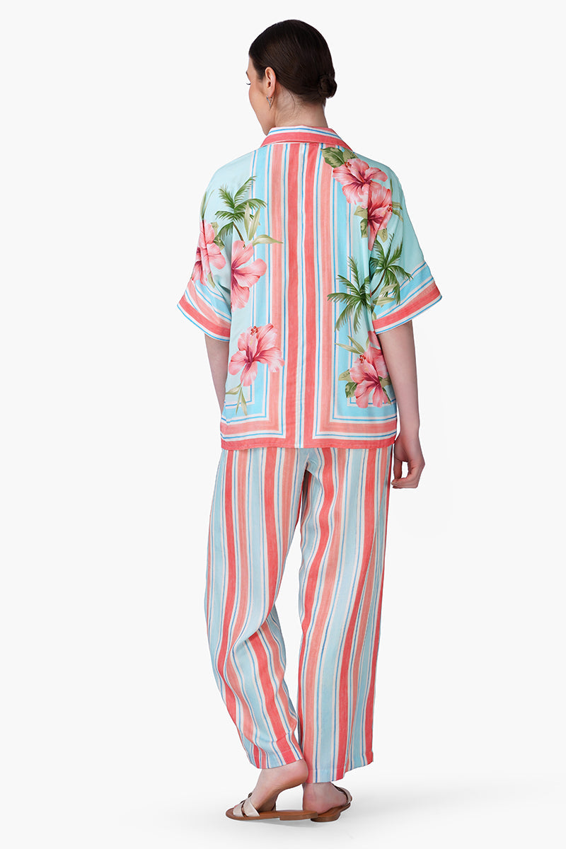 Scarlet Hibiscus Print Shirt | View 5