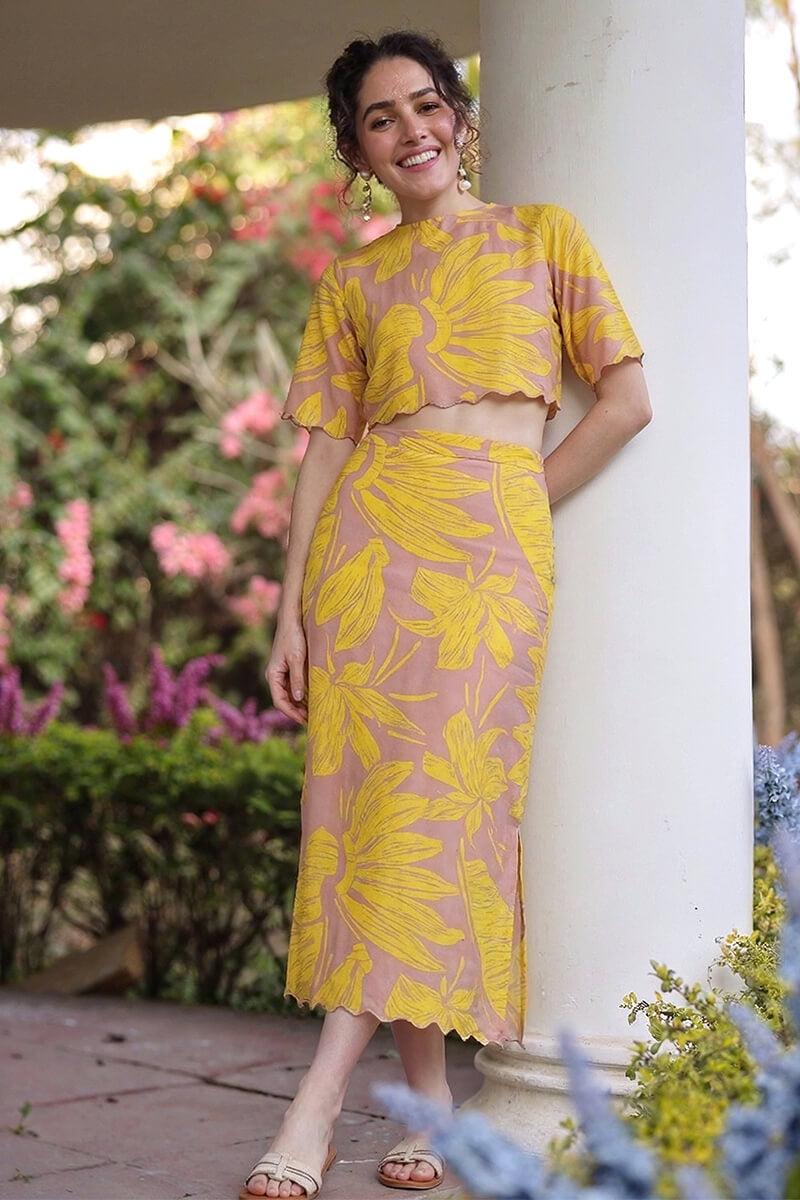 Banana Blush Print Top | view 1