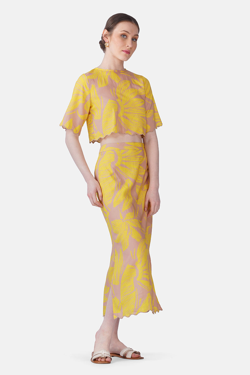 Banana Blush Print Top | View 3