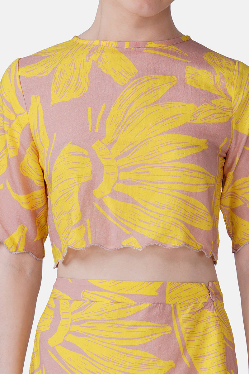 Banana Blush Print Top