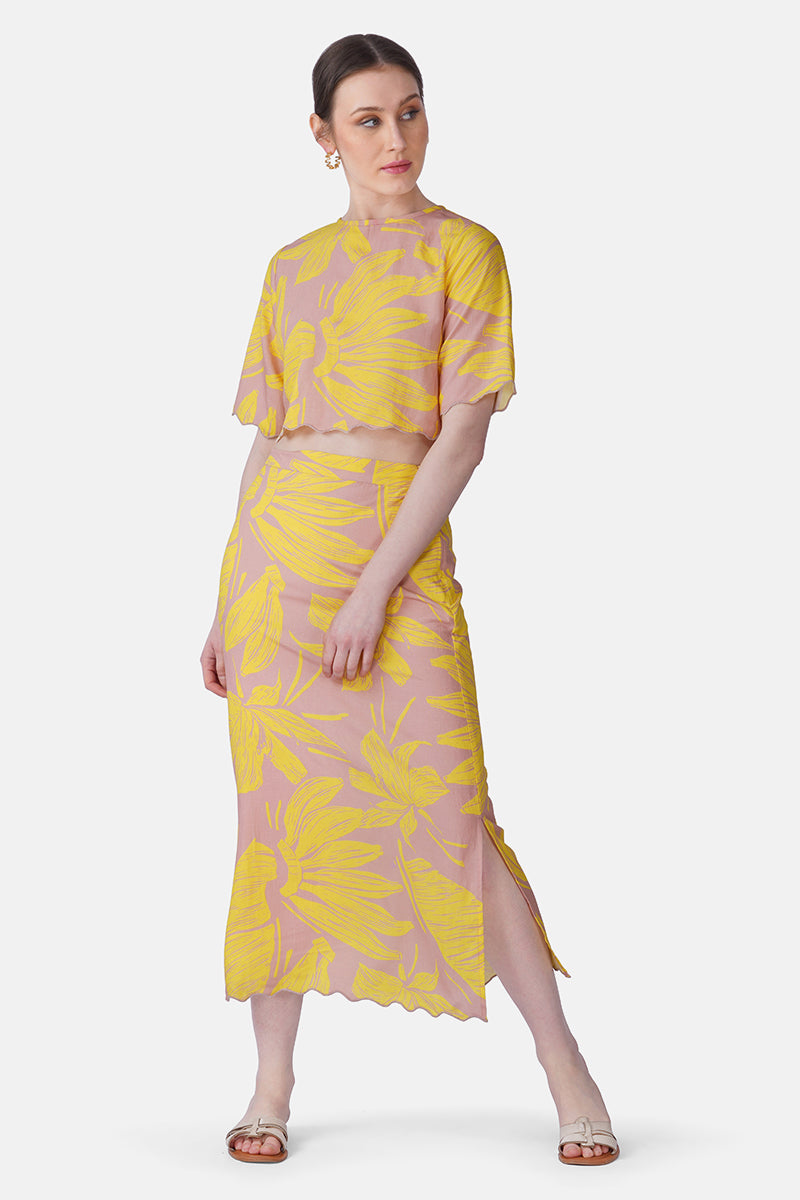 Banana Blush Print Skirt | view 1