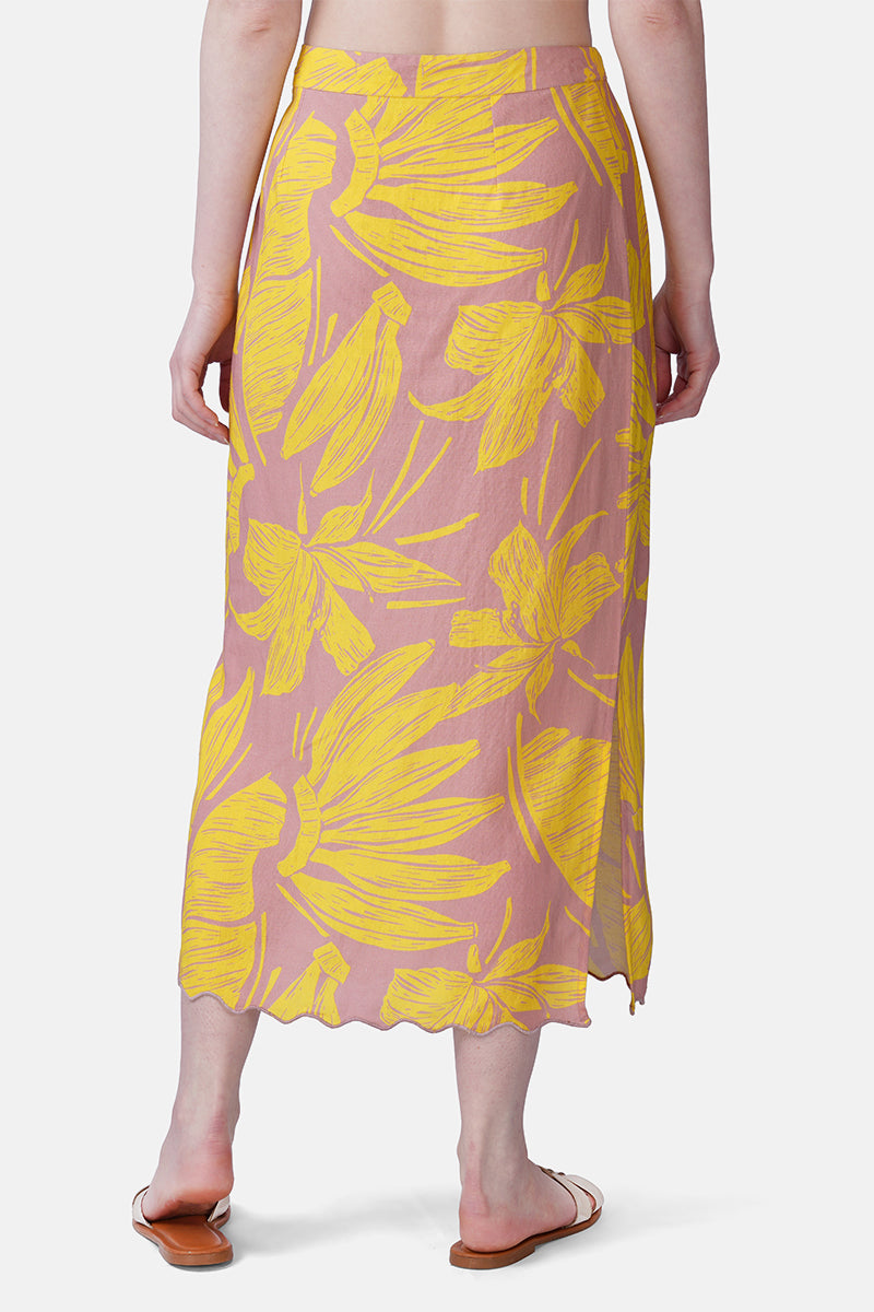 Banana Blush Print Skirt